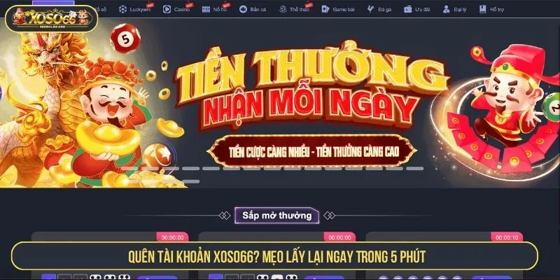 Quên tài khoản XOSO66