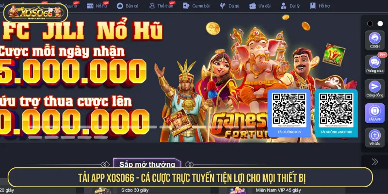 Tải App XOSO66 Cá Cược Online Siêu Tiện Lợi Trên Điện Thoại Tải app XOSO66 – Cá cược trực tuyến tiện lợi cho mọi thiết bị