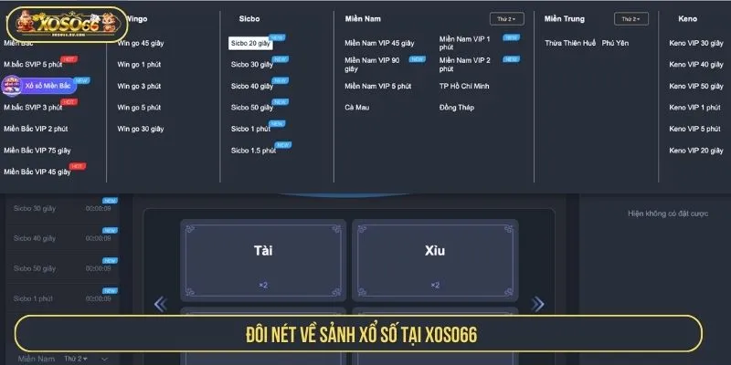 Xổ Số XOSO66 Uy Tín, Trả Thưởng Cao, Đặt 1 Ăn 99 Lần Đôi nét về sảnh xổ số tại XOSO66