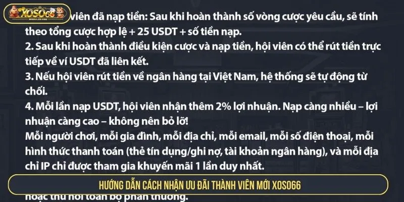 Hướng dẫn cách nhận ưu đãi thành viên mới XOSO66