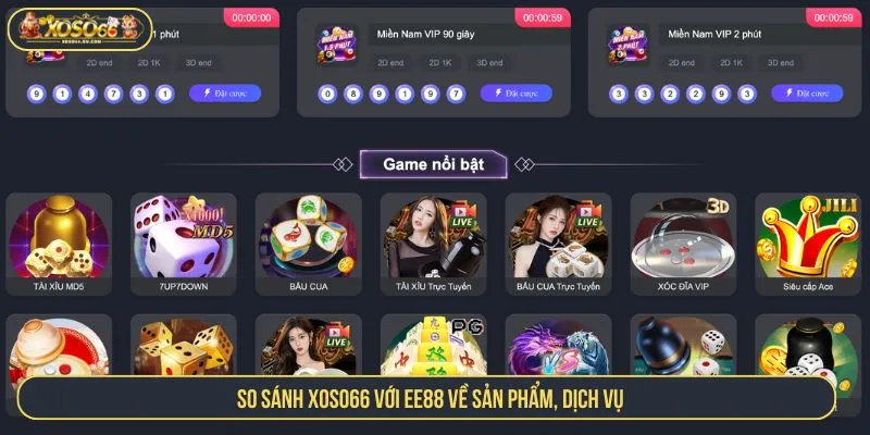 So Sánh Xoso66 Với EE88 Về Chất Lượng Dịch Vụ Chi Tiết So sánh Xoso66 với EE88 về sản phẩm, dịch vụ