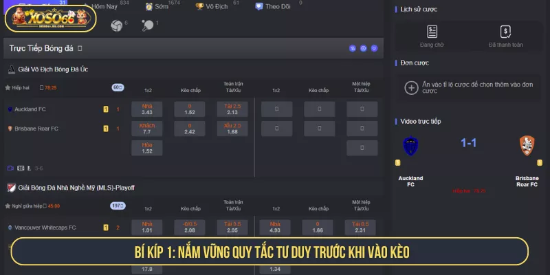 Bí kíp 1: Nắm vững quy tắc tư duy trước khi vào kèo