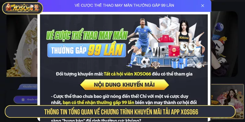 Thông tin tổng quan về chương trình khuyến mãi tải app Xoso66